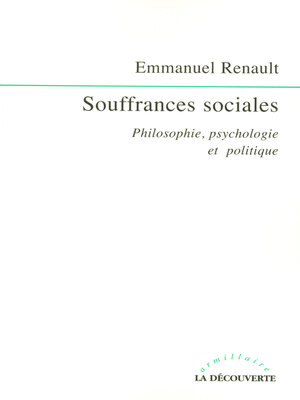 cover image of Souffrances sociales